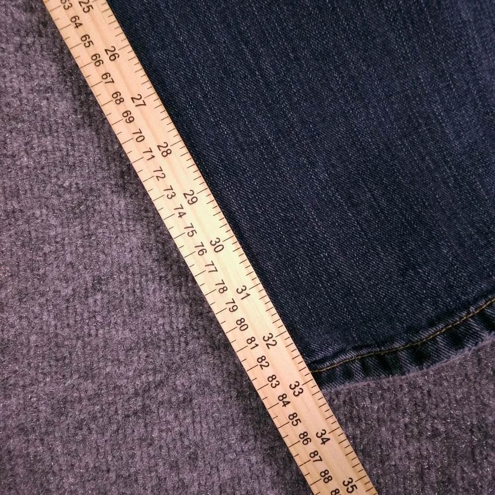 Eddie Bauer Jeans Mens 38x33‎ Straight Fit Dark Wash Blue Denim